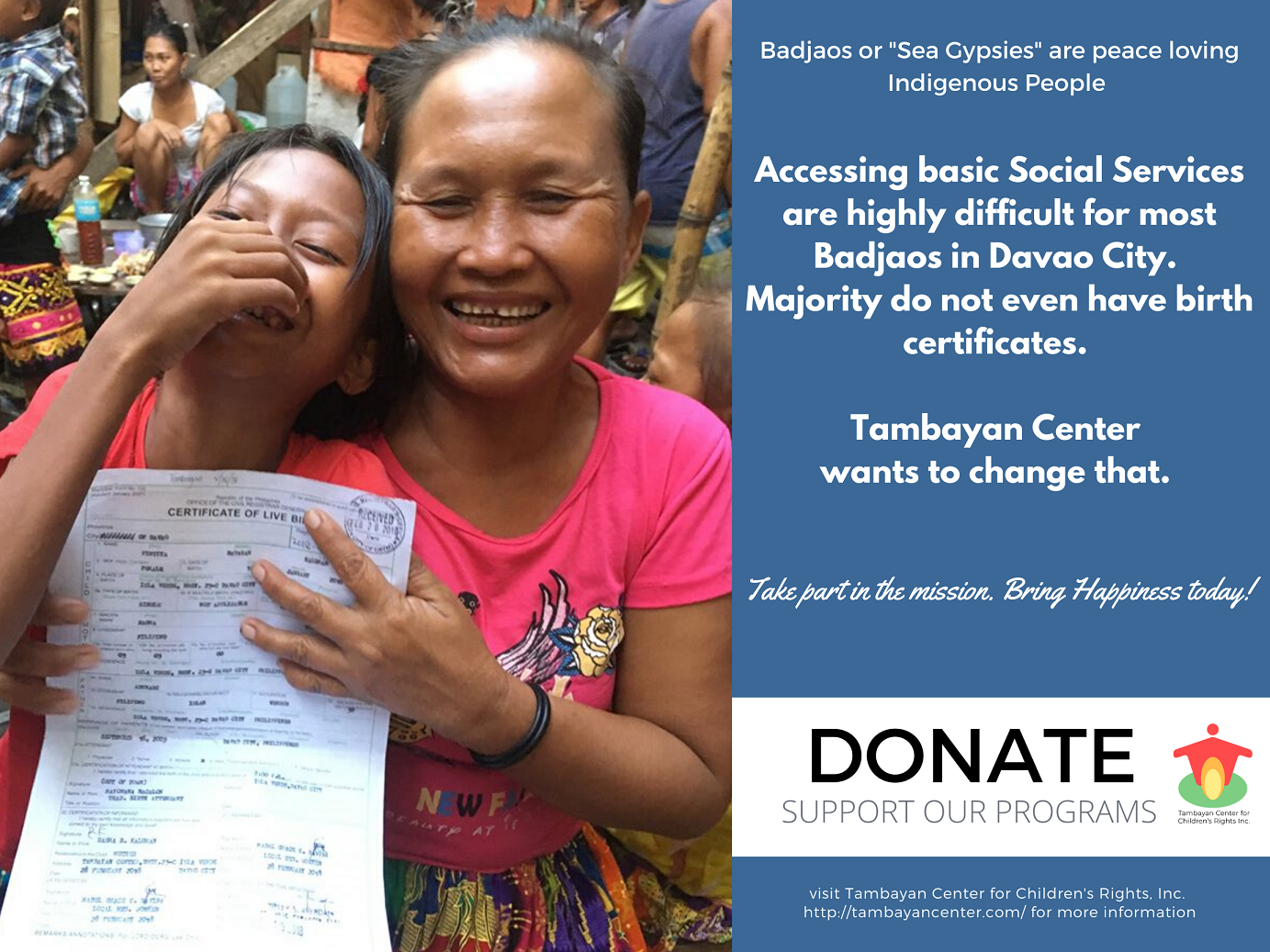 Donate | Tambayan Center For Children's Rights
